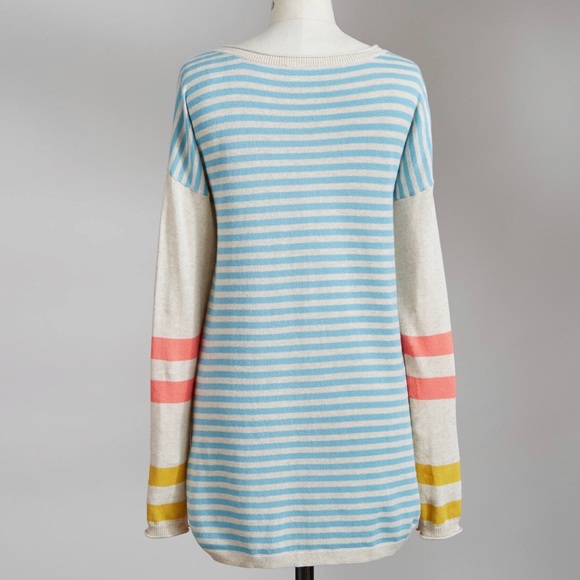 🆕 NWT SUNDANCE Stripe Pullover Petite XS Knit Top - Picture 2 of 3